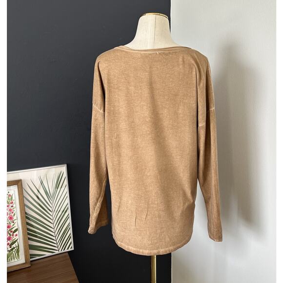 Tina Stephens Shirt Women Top Brown Sequin Star - Picture 5 of 7